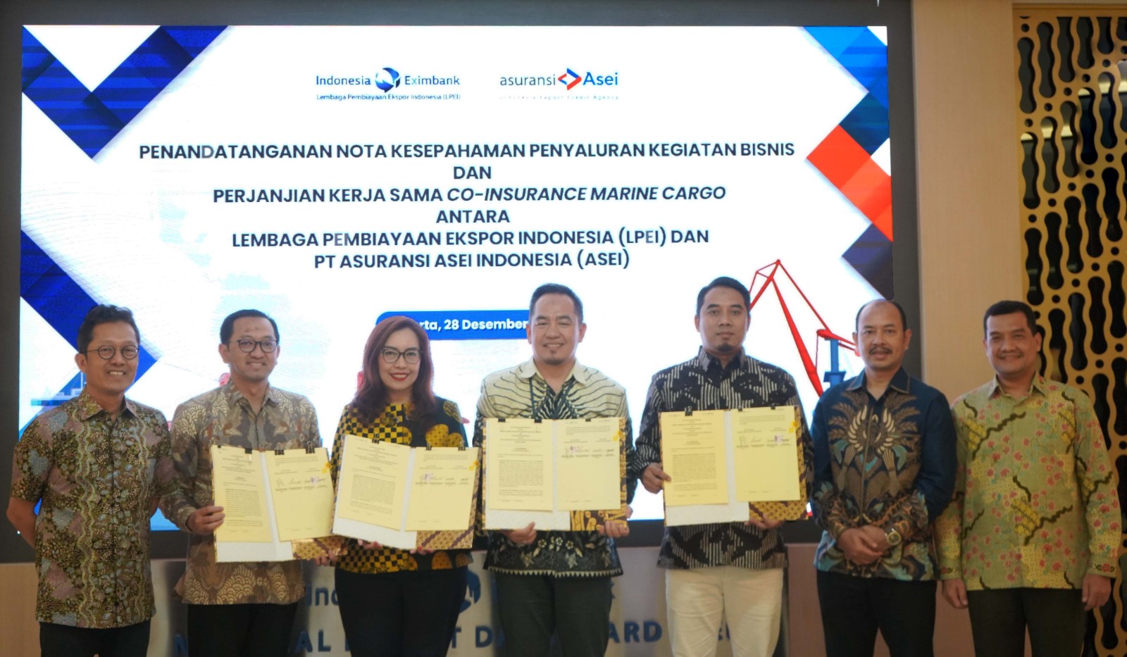 LPEI dan Asuransi Asei Indonesia Dorong Pertumbuhan Ekspor Nasional Dengan Asuransi Ekspor 